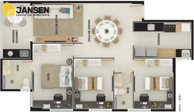 Imagem MINDSET, APARTAMENTOS COM 01, 02 E 03 QUARTOS EM MANAÍRA