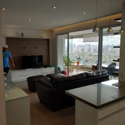 Imagem Apartamento mobiliado de alto padrão no Brooklin com 3 dormitórios