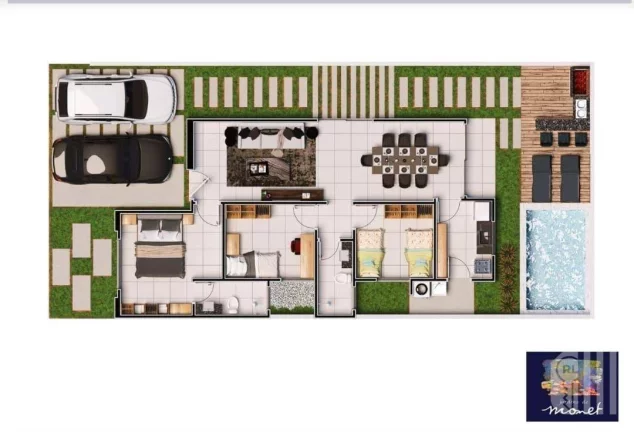 Imagem Casa com 3 dormitórios à venda, 89,68 m² por R 459.403,71 - Condomínio JARDINS DE MONET - Gurupi - Teresina/PI