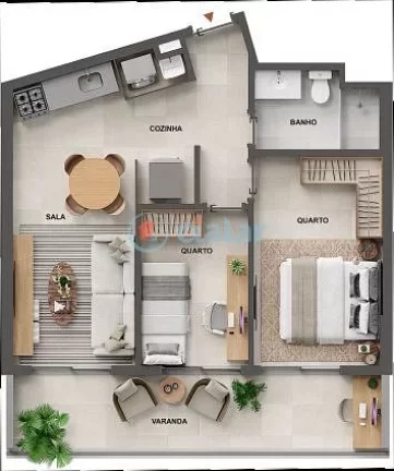 Imagem Garden à venda 2 Quartos 1 Vaga 77.8M Tijuca Rio de Janeiro - RJ | Cores da Tijuca
