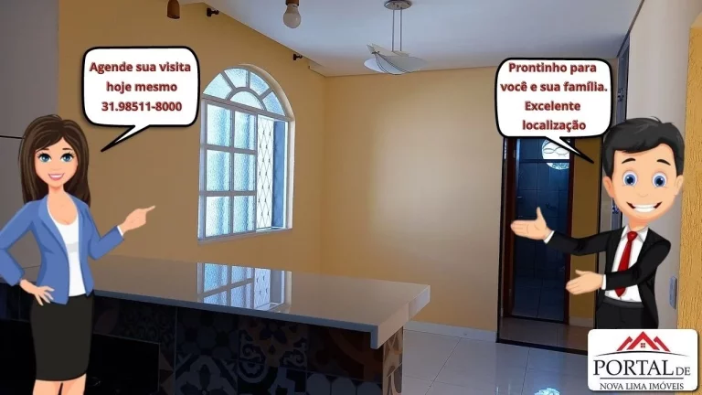 Excelente apartamento de 3 quartos e 2 vagas a venda em Nova Lima