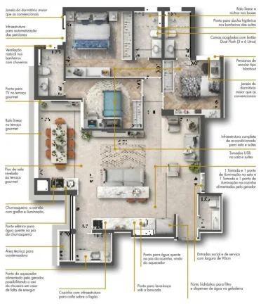 Imagem Apartamento para Venda em São Caetano do Sul, Centro, 3 dormitórios, 3 suítes, 1 banheiro, 2 vagas