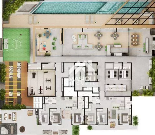 Imagem Apartamento com 3 dormitórios à venda, 68 m² por R$ 883.900,00 - Praia das Gaivotas - Vila Velha/ES