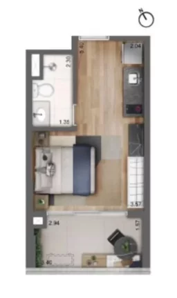 Imagem Studio para Venda em São Paulo, Vila Pompéia, 1 dormitório, 1 banheiro