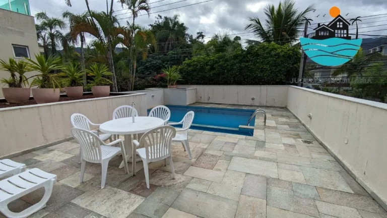 Imagem Casa Aluguel Temporada Juquehy, Casa Juquehy Anual, 80 metros da praia, piscina, churrasqueira, 5 suítes, acomoda 13 pessoas | Juquehy Imobiliária