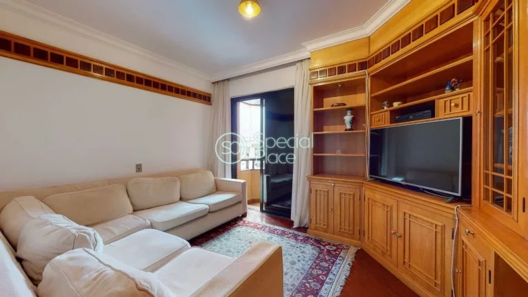 Imagem Ãtimo apartamento com 273mÂ²em Moema em rua tranquila. Amplo living para trÃªs ambientes com terraÃ...
