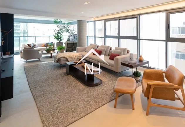 Imagem apartamento de 145m com hall privativo, 3 suítes, terraço gourmet, 2 vagas, Academia, Espaço gourmet, salão de festas, brinquedoteca, Piscina, Sauna