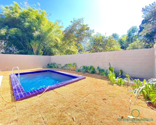 Imagem Casa nova térrea com 3 suítes quintal com piscina em condomínio
