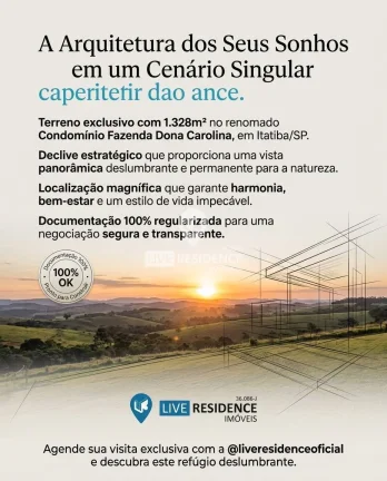 Condomínio Fazenda Dona Carolina, em Itatiba/SP