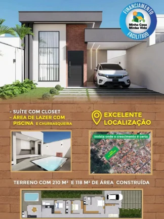 Imagem Casas De 3/4 C Suite Com Lazer Completo No Parque Flamboyant Com Entrada Parcelada