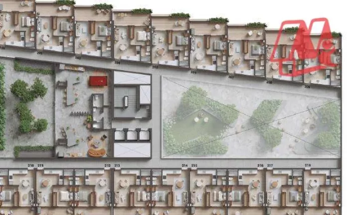 Imagem Garden próximo ao Iguatemi com 1 suite, vaga e infraestrutura. 1 dormitório, vaga e infraestrutura.