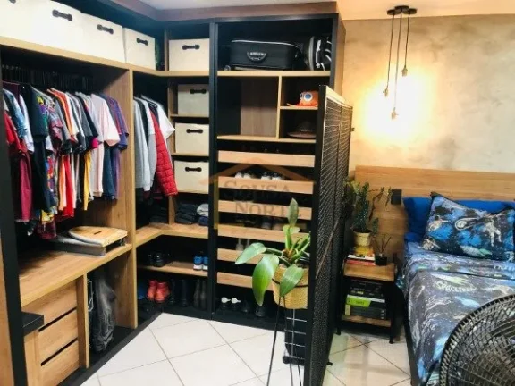 Imagem Studio bem distribuído, 1 dormitório, 1 banheiro, sala, home office, cozinha americana, quarto e c...