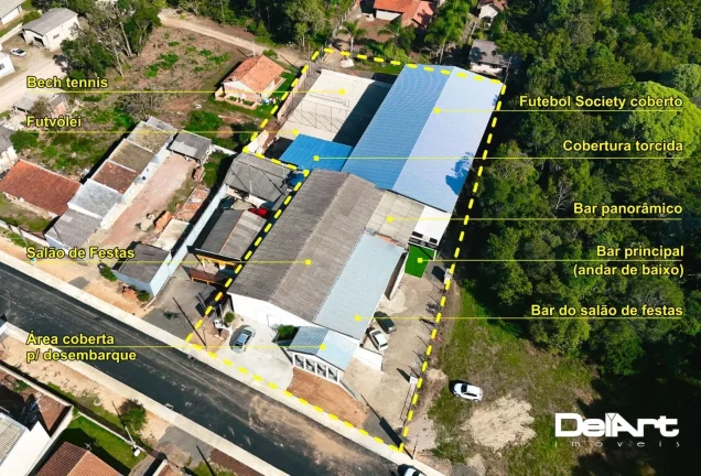 COMPLEXO comercial esportivo - 1.769,00m2 de construção - 2.589,00m2 de terreno - Rio Negro/Pr.
