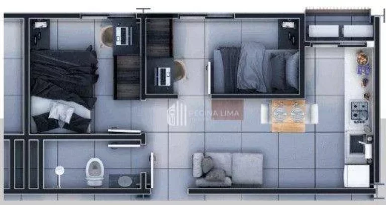 Imagem ÚLTIMA UNIDADE: Studio com 2 dormitórios à venda por R$ 355.990,00 - Edifício STUDIO V ININGA - Ininga - Teresina/PI