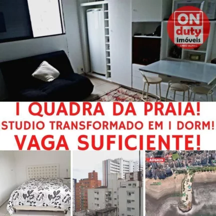 Imagem 1 QUADRA da PRAIA - Studio à venda - José Menino - Santos/SP
