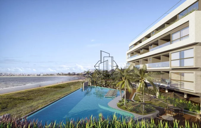 Imagem Cobertura em condomínio fechado estilo resort pé na areia com varanda e jacuzzi privativa - CO0233