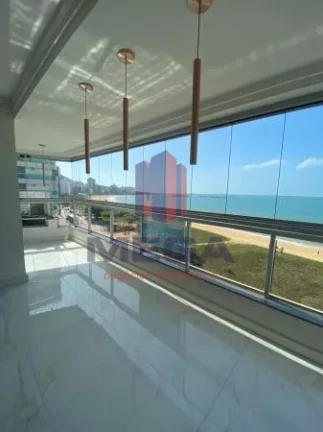 Imagem Lindo apto na Av Gil Veloso, sol da manhã, de frente p o mar da Praia da Costa. Com 250m2,Sendo 4 q...