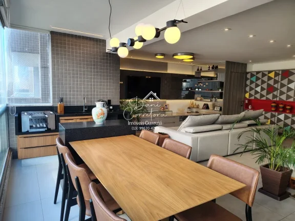 Imagem Aluguel de Apartamento de Luxo em Guarujá-SP, Pitangueiras: 3 Quartos, 1 Suíte, 2 Salas, 4 Banheiros, 1 Vaga, 180m².