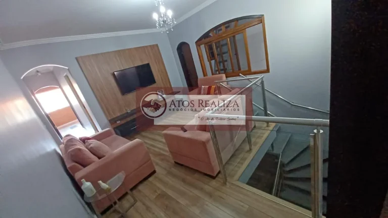 Imagem Vendo casa com edícula no Jardim Germania. Sobrado com edícula, 200m² de àrea util, 3 Dormitirios com planejados, sendo 2 Suítes, 2 salas, 6 banheiros, 2 vagas de garagem coberta, area de serviço com pia e churrasqueira, edícula com àrea de serviço, porão