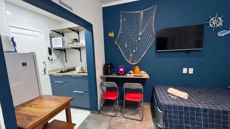 Imagem Apartamento à venda, 28 m² por R$ 300.000 - Embaré - Santos/SP