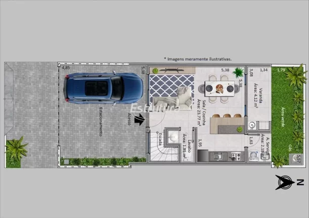 Imagem O Reserva Ouro Verde é um condomínio de casas geminadas com ótima infraestrutura