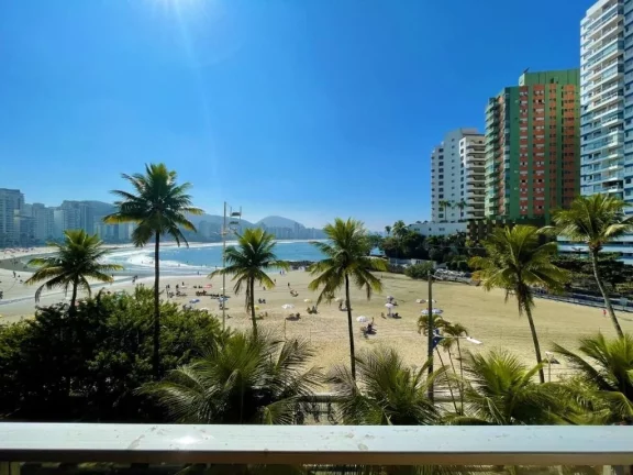 Imagem Apartamento 2 Dormitórios Varanda Frente Vista Para Orla Mar Pé Na Areia À Venda, 115 m² por R$ 1.250.000 - Praia das Astúrias - Guarujá/SP - AP20609