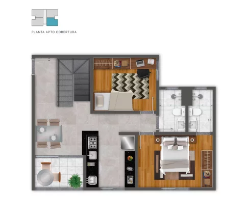 Imagem Apartamento 02 Quartos, sendo 01 suíte - apto 901 - Coração Eucarístico