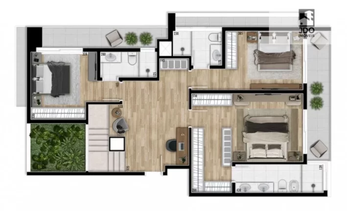 Imagem Cobertura Duplex a Venda no bairro Alto da Rua Xv - Curitiba, PR
