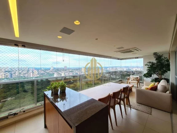 Imagem Apartamento de alto padrão com 4 suítes, 4 garagens e mobiliado.