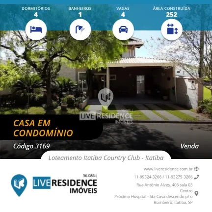 Imagem Itatiba Country Club 4 suítes casa residencial - Vende Imobiliária