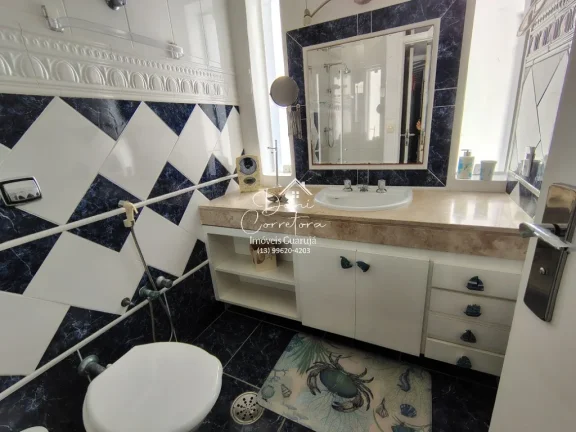 Imagem Apartamento com linda vista para o mar em Guarujá-SP, no Morro do Maluf: 3 quartos, 2 suítes, 2 salas, 3 banheiros, 1 vaga de garagem, 142m².