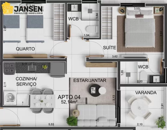 Imagem APARTAMENTO COM 02 E 03 QUARTOS EM INTERMARES CABEDELO