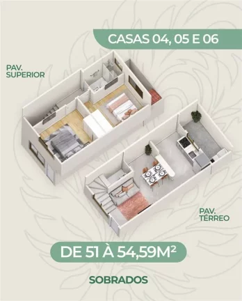 Imagem CASA COM 52.66 m² - AVIACÃO - PRAIA GRANDE SP
