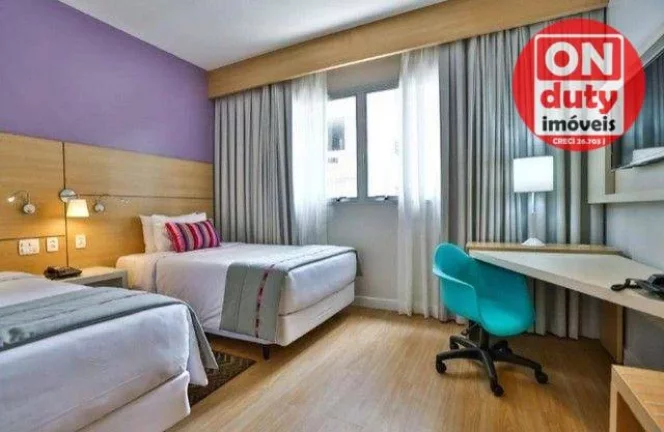 Imagem Apartamento com 1 quarto à venda, 25 m² por R$ 500.000 - Pompéia - Santos/SP