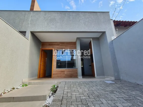 Imagem Casa Moderna no Jardim Chamonix com Suíte, Pé Direito Alto e Área Gourmet com Churrasqueira