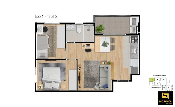 Imagem Apartamento 2 dormitórios - Way Aramaçan - Santo André