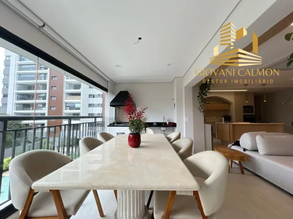 Imagem Apartamento de Luxo no Brooklin Paulista: 2 quartos, 2 suítes, 2 salas, 1 banheiro, 2 vagas, 130m² - São Paulo-SP