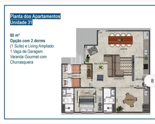 Imagem Apartamentos de 1 a 3 Dormitórios, Duplex, de 30 a 154m² na Vila Bocaina, Mauá-SP
