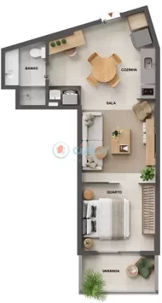 Imagem Garden à venda 2 Quartos 1 Vaga 77.8M Tijuca Rio de Janeiro - RJ | Cores da Tijuca