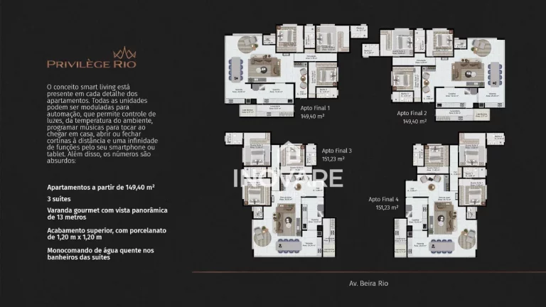 Imagem Apartamento à venda com vista para o Rio Paranaíba, Edifício Privilége Rio em Itumbiara