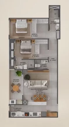 Imagem Seven - Apartamento à venda no bairro Perequê - Porto Belo/SC