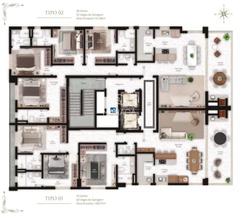 Imagem Apartamento alto padrão 4 suítes em Balneário Piçarras