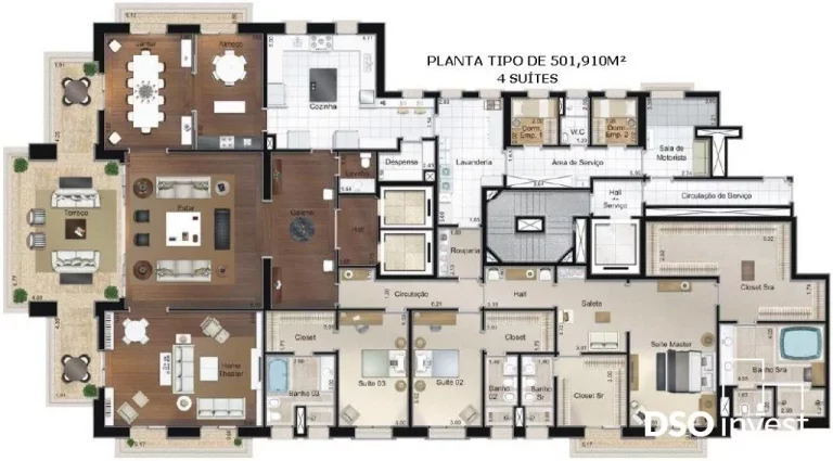 Imagem Belíssimo Apartamento de Alto Padrão no Jardim Paulistano Apresentamos este impressionante apartam...