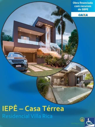 Imagem Casa com 3 suítes, ampla, moderna em construção no Condomínio Villa Rica