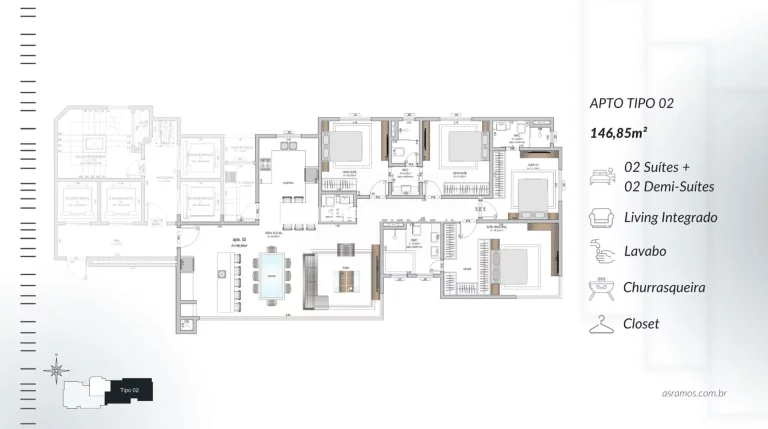 Imagem Apartamento á venda na 2ª Quadra Mar com 02 Suítes + 02 Demi suítes em Balneário Camboriú