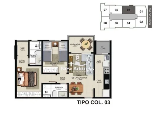 Imagem Apartamento 2qts c/ suíte em Itaparica , Sol da manhã, segunda quadra do mar, com varanda, lazer completo e 1 vaga. Entrega abril/27.