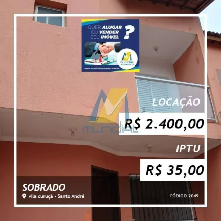 Imagem Alugo Sobrado em Santo André, Vila Curuça