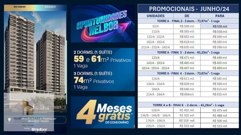 Imagem Apartamento à venda, Bela Vista, com 3 quartos, 73m2