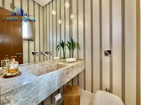 Imagem Casa 3 suítes, moderna e integrada. Escritório, lareira, piscina e gourmet!