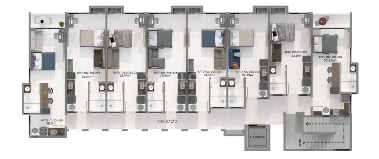 Imagem Studio - 23,99 m² - Intermares, Cabedelo/PB